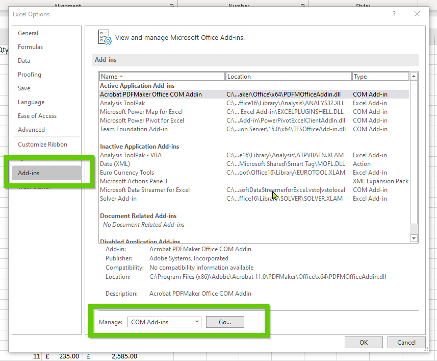 Install PowerPivot as an Add in Install PowerPivot as an Add in