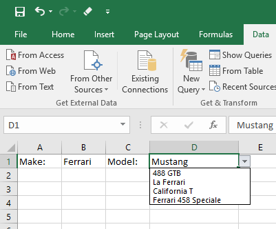 INDIRECT Function in Excel