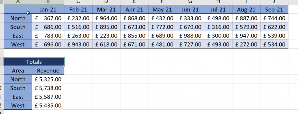Excel Spreadsheet